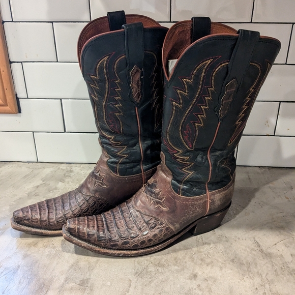 Lucchese Caimen Snip Toe Boots Women's 7.5 - Picture 2 of 7